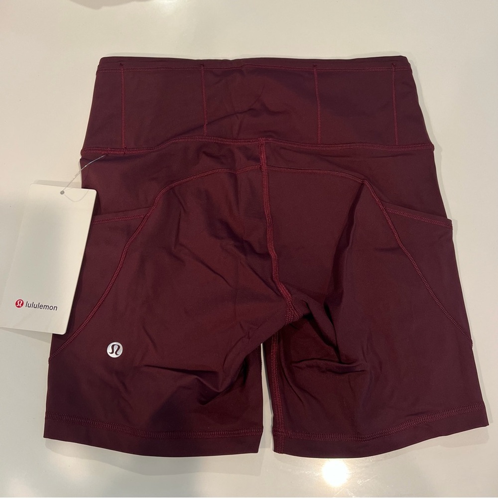 Lululemon Fast and Free Burgundy Shorts - Picture 5 of 5